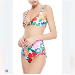 Mara Hoffman Lydia white multi floral bottom size medium